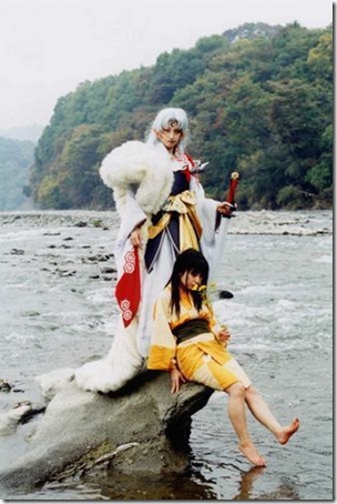 Artifact #6 :InuYasha - A Feudal Fairy Tale-  the cosplayers were able to obtain the costume to adapt the character of Sesshōmaru and Rin from Inuyasha into her life. They even went out of their way to also find the perfect spot to take the picture.
