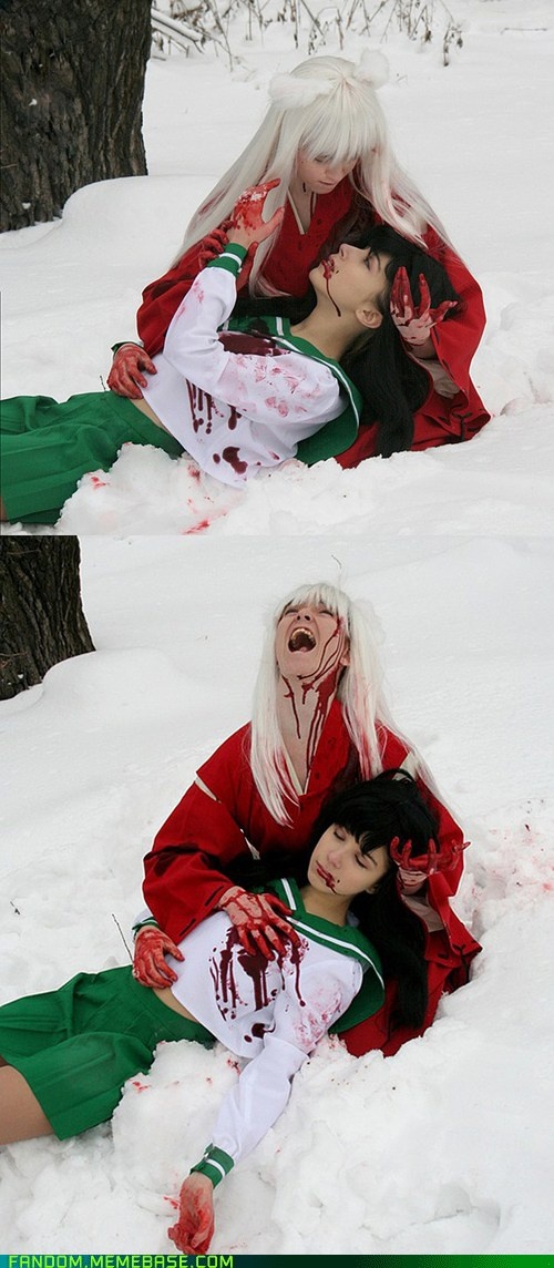 Inuyasha & Kagome Cosplay! AWESOME SCENE!! well done XD