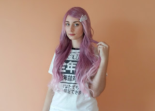 Purple and White Fashion Wig Review