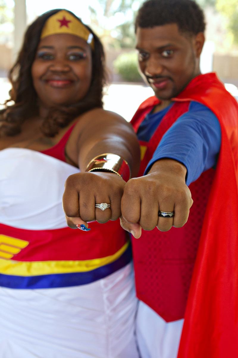 Romantic Wedding from "Superman" and "Wonder Woman"