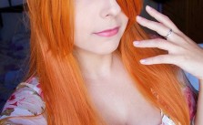 68cm Long Orange Asuka Wig Review for Rolecosplay