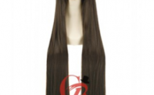 ROLECOS 100cm long light brown straight fashion wig review