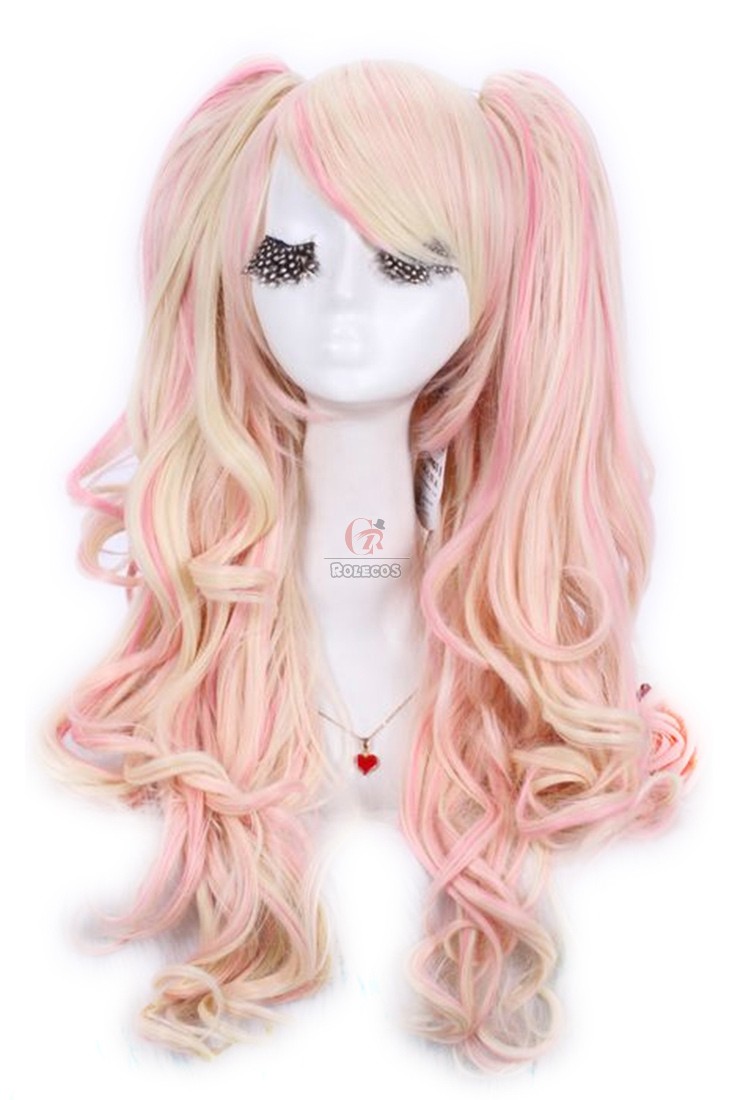 Long Curly Multi Color Cosplay Girls Wigs
