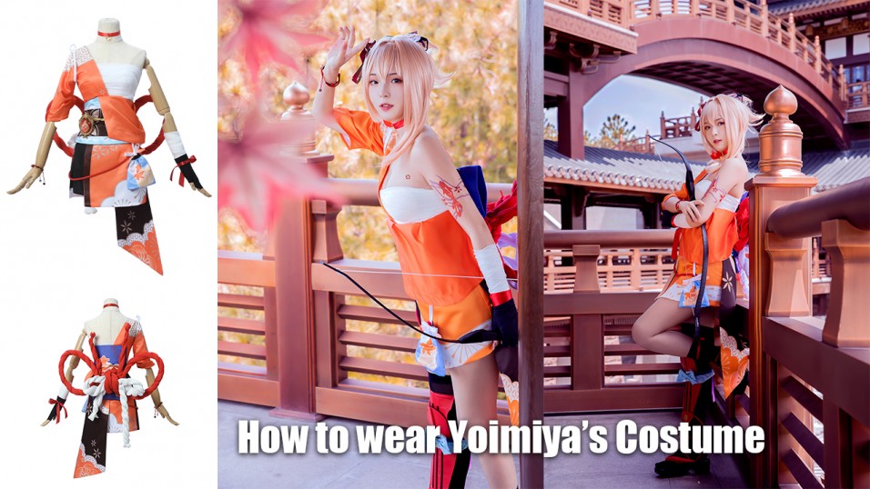How to wear Yoimiya's costume from Genshin Impact 丨Rolecosplay