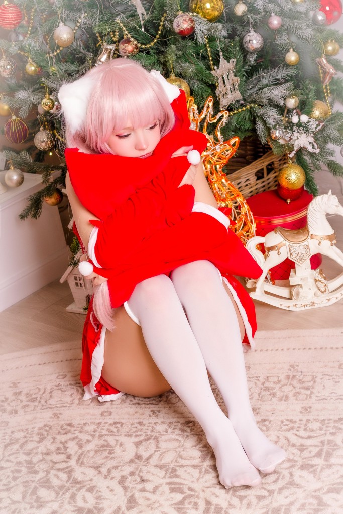 Sword Art Online Asuna Christmas Cosplay Costume - Cosrea Cosplay
